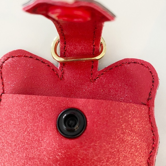 Minnie Mouse Bow Hand Sanitizer Holder Clip On Red Black - Picture 5 of 11